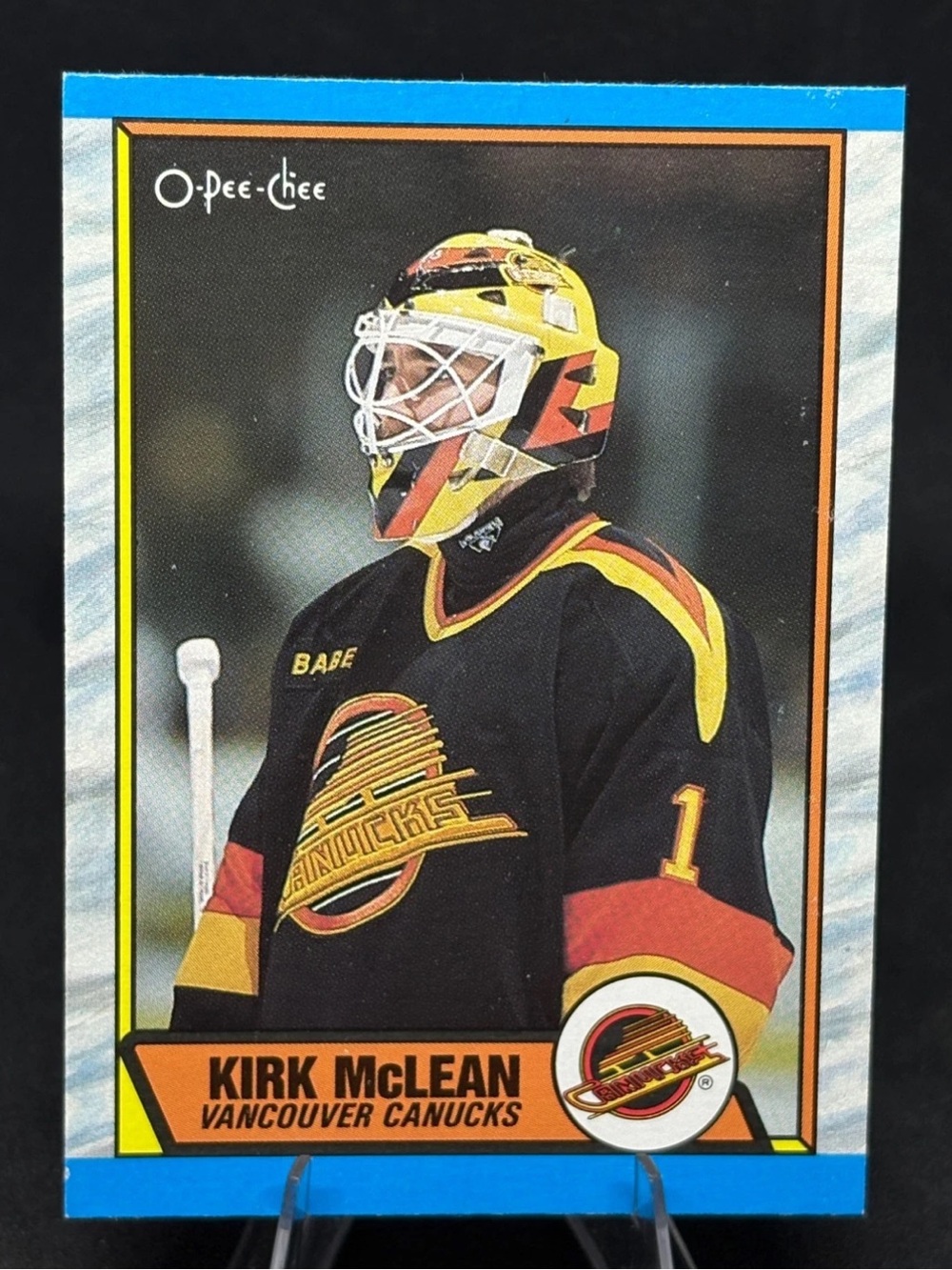 🇨🇦NOW $1🍀 Kirk McLean 1989/90 O-Pee-Chee Vancouver Canucks Rookie RC Hockey Card